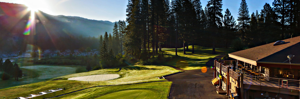 view of clubhouse overlooking the course